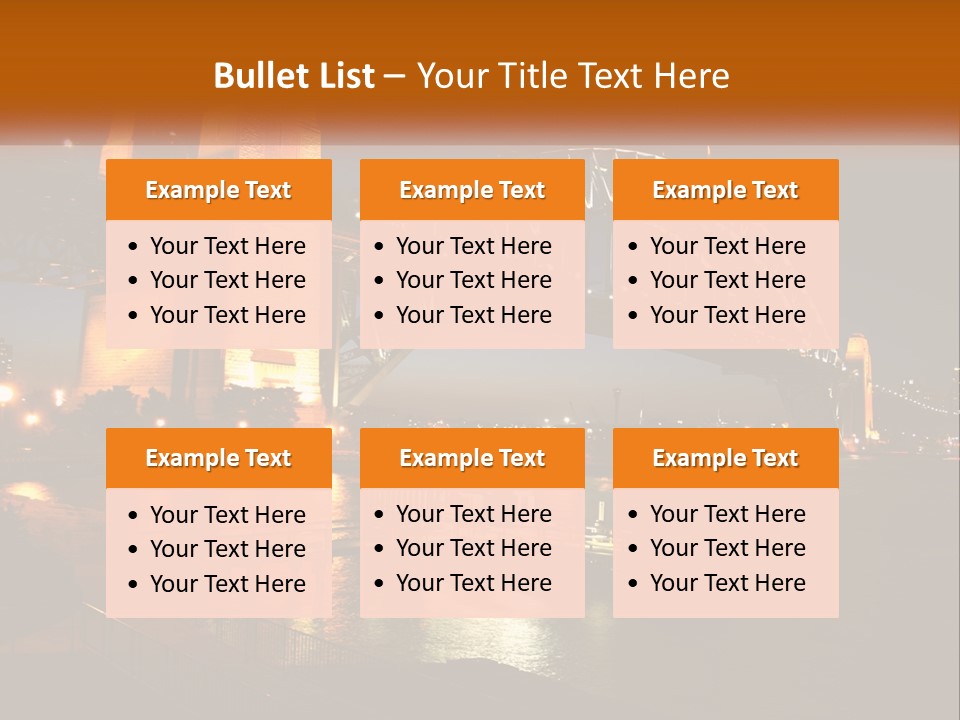 A Bridge Over A Body Of Water At Night PowerPoint Template