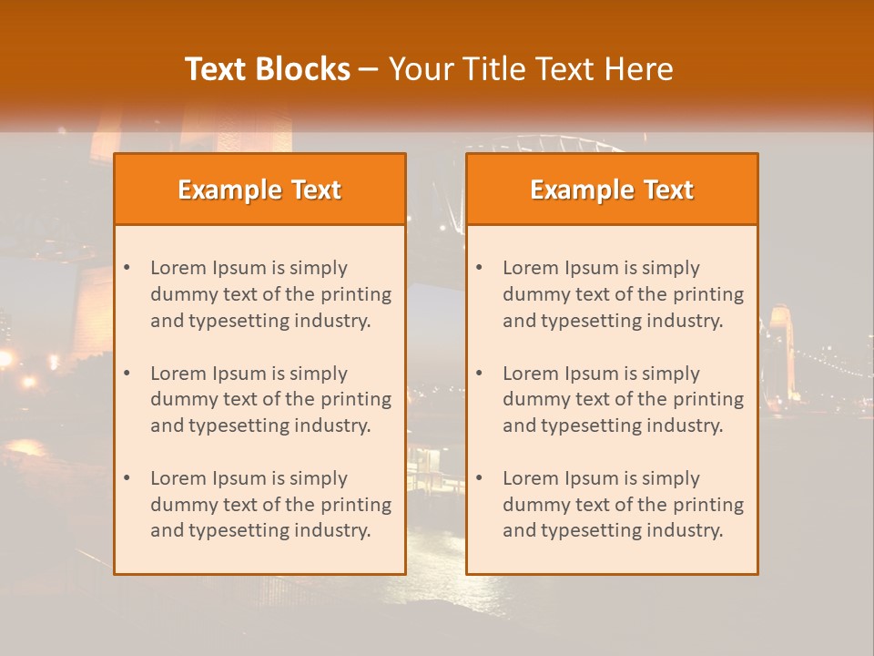 A Bridge Over A Body Of Water At Night PowerPoint Template