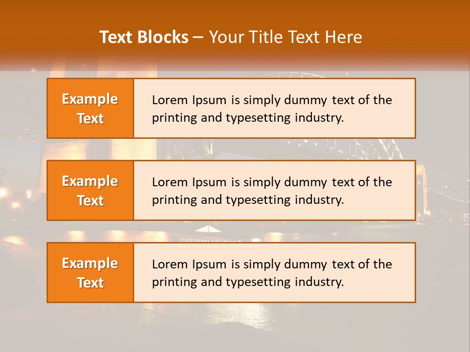 A Bridge Over A Body Of Water At Night PowerPoint Template