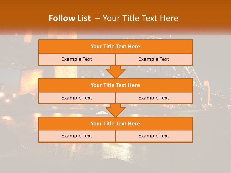 A Bridge Over A Body Of Water At Night PowerPoint Template