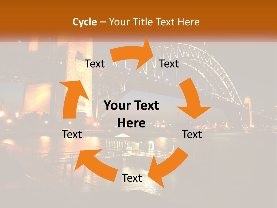 A Bridge Over A Body Of Water At Night PowerPoint Template