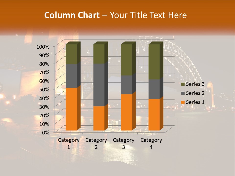 A Bridge Over A Body Of Water At Night PowerPoint Template