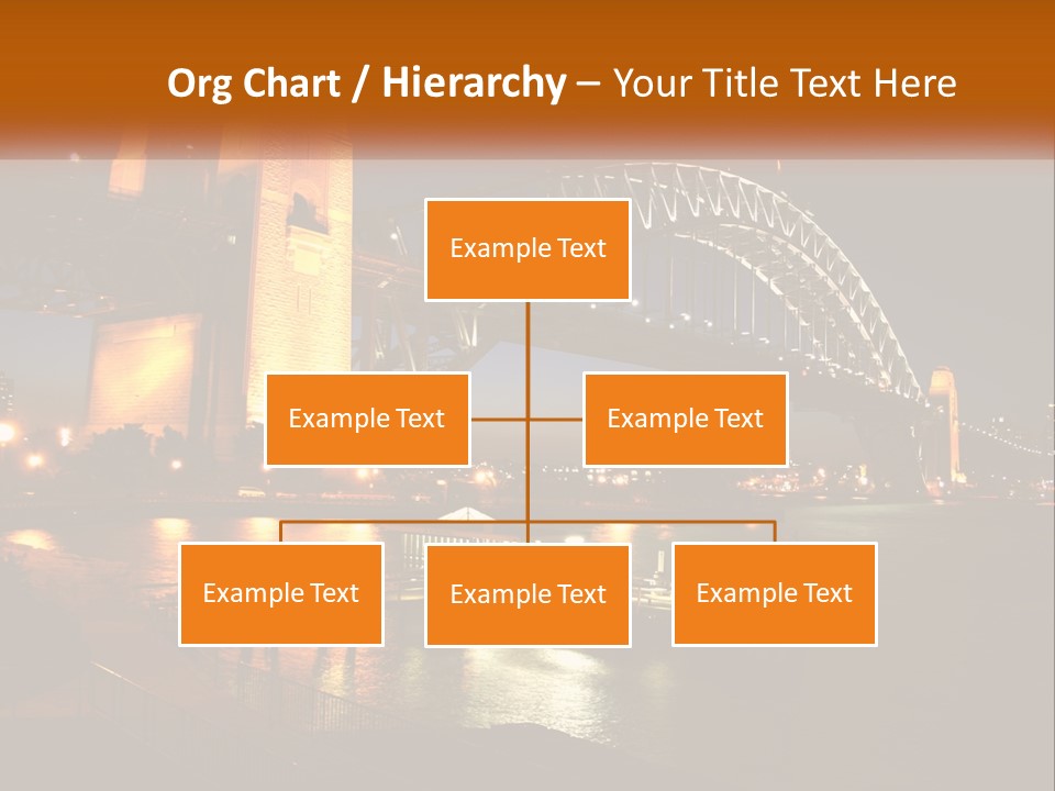 A Bridge Over A Body Of Water At Night PowerPoint Template