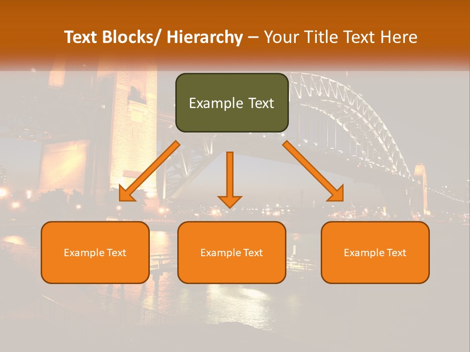 A Bridge Over A Body Of Water At Night PowerPoint Template
