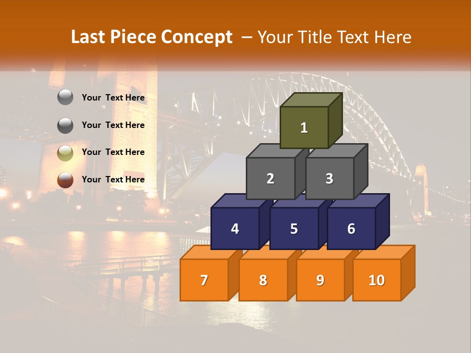 A Bridge Over A Body Of Water At Night PowerPoint Template