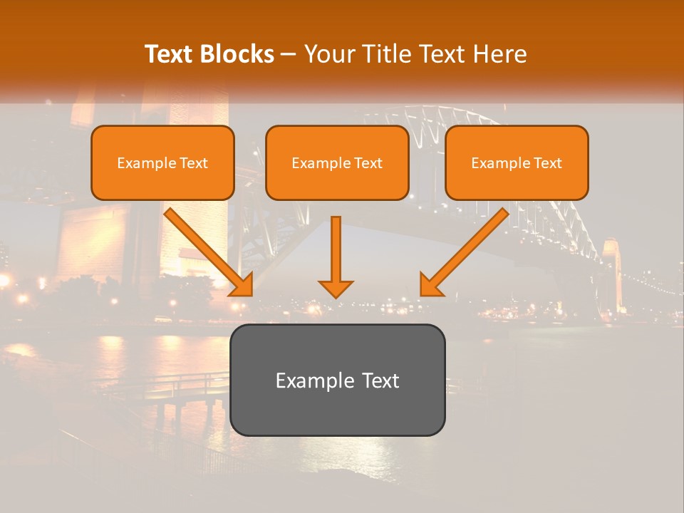 A Bridge Over A Body Of Water At Night PowerPoint Template