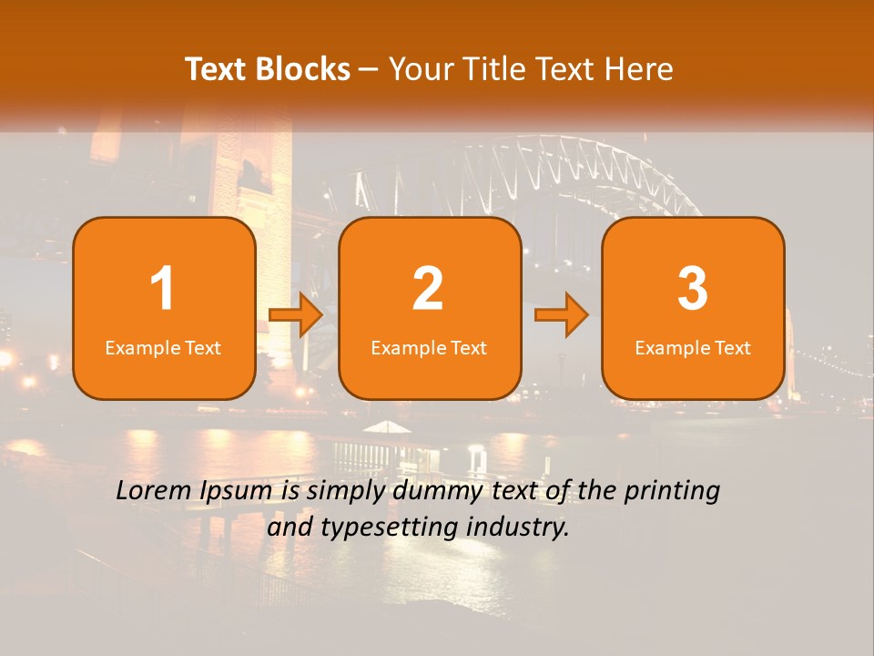 A Bridge Over A Body Of Water At Night PowerPoint Template