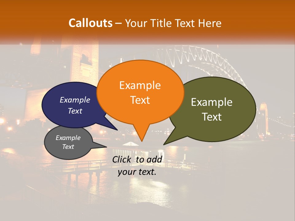 A Bridge Over A Body Of Water At Night PowerPoint Template