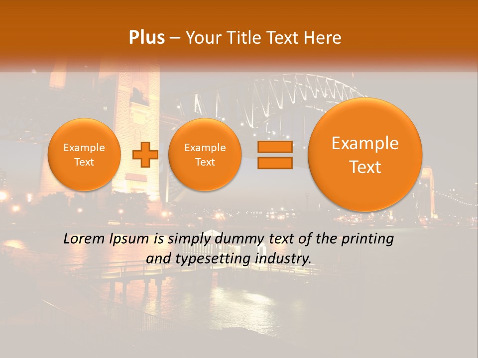 A Bridge Over A Body Of Water At Night PowerPoint Template