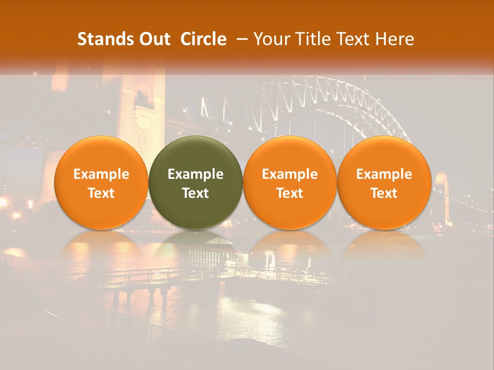 A Bridge Over A Body Of Water At Night PowerPoint Template