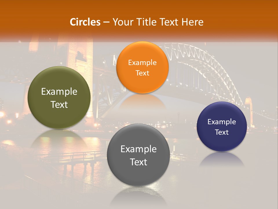 A Bridge Over A Body Of Water At Night PowerPoint Template