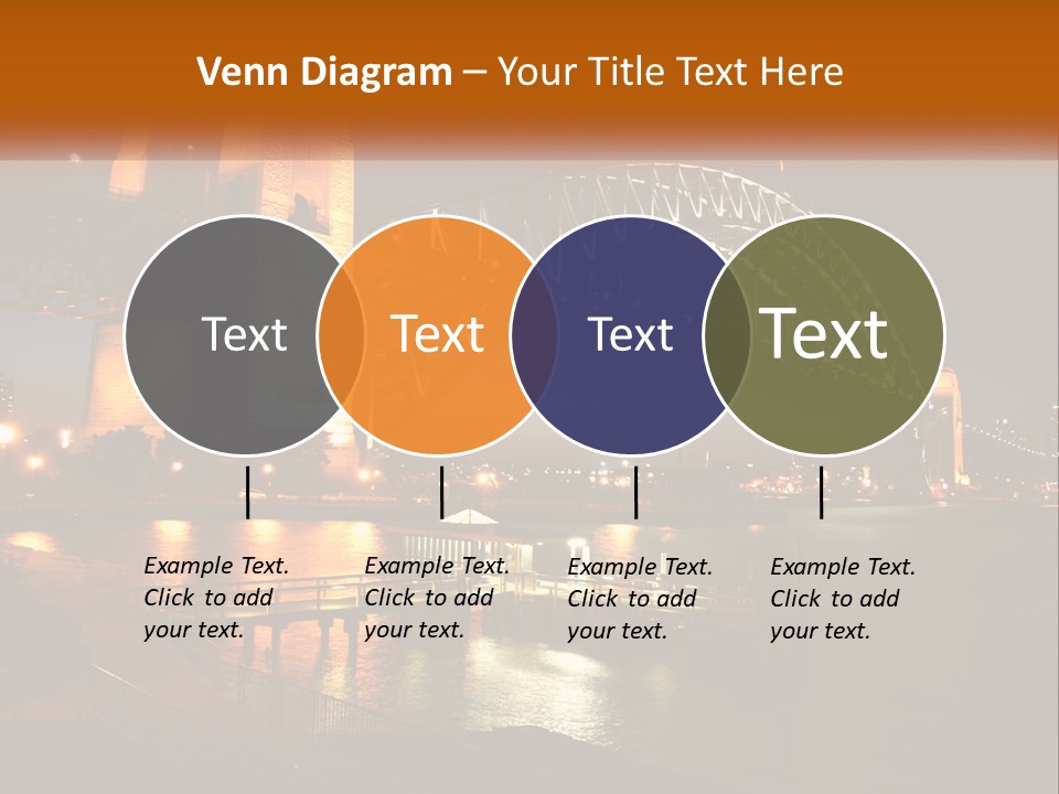 A Bridge Over A Body Of Water At Night PowerPoint Template