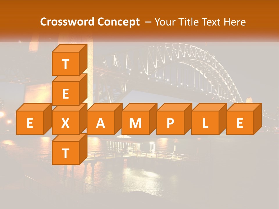 A Bridge Over A Body Of Water At Night PowerPoint Template