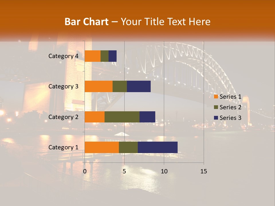 A Bridge Over A Body Of Water At Night PowerPoint Template