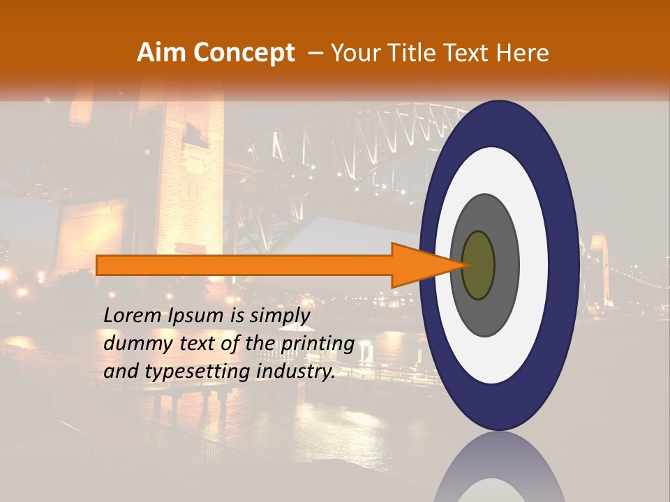 A Bridge Over A Body Of Water At Night PowerPoint Template