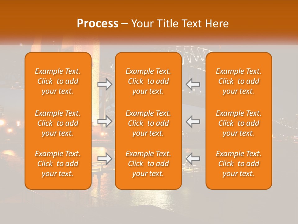 A Bridge Over A Body Of Water At Night PowerPoint Template