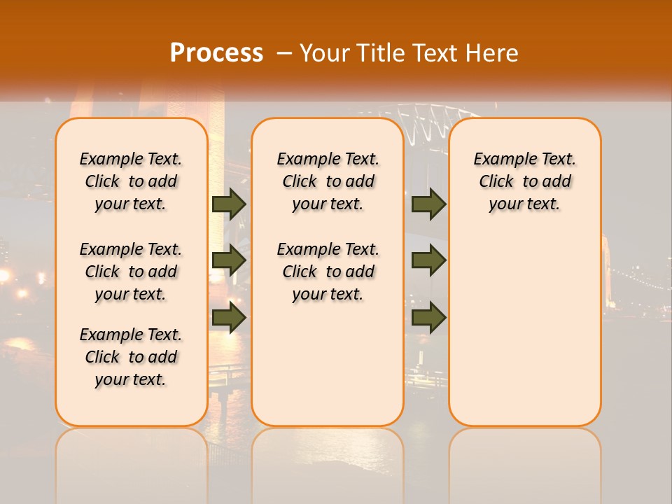 A Bridge Over A Body Of Water At Night PowerPoint Template