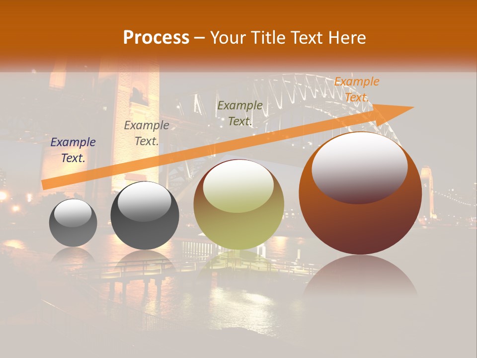 A Bridge Over A Body Of Water At Night PowerPoint Template