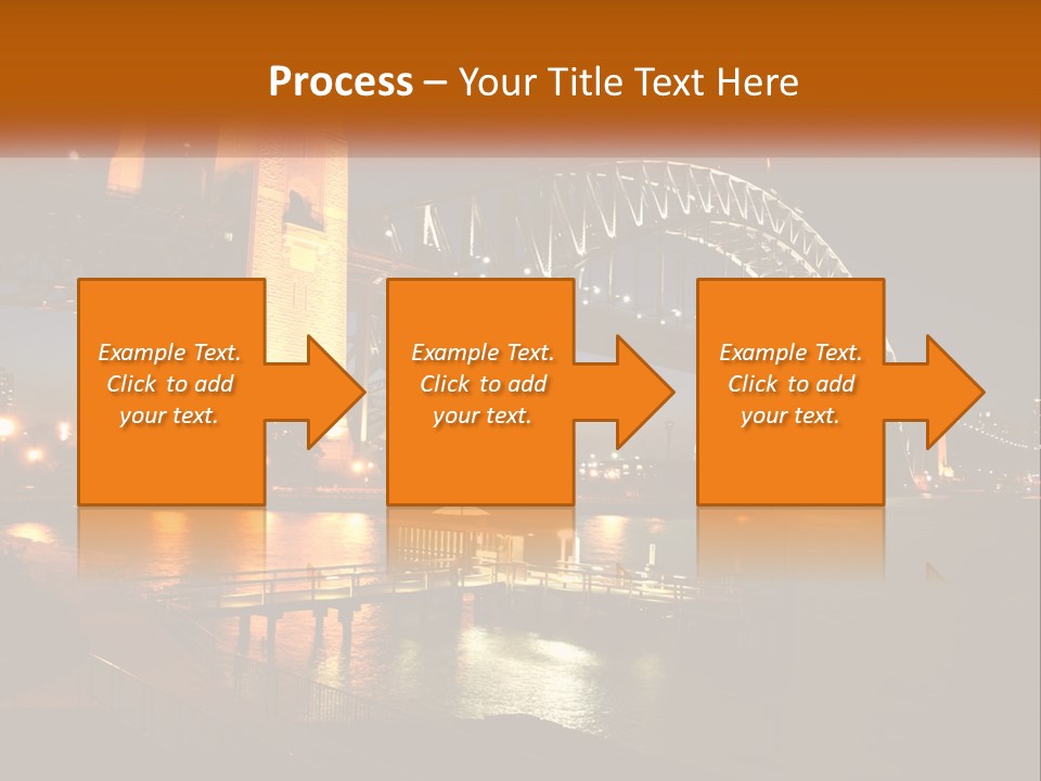 A Bridge Over A Body Of Water At Night PowerPoint Template