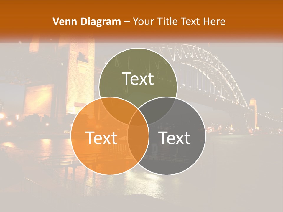 A Bridge Over A Body Of Water At Night PowerPoint Template