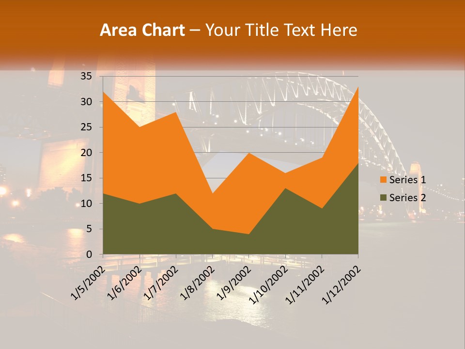 A Bridge Over A Body Of Water At Night PowerPoint Template