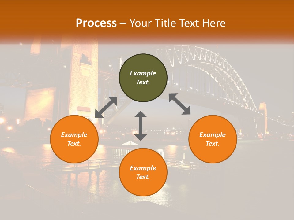 A Bridge Over A Body Of Water At Night PowerPoint Template