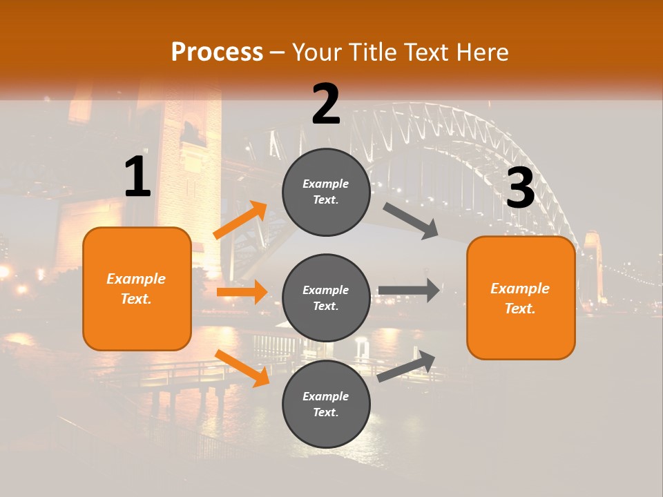 A Bridge Over A Body Of Water At Night PowerPoint Template