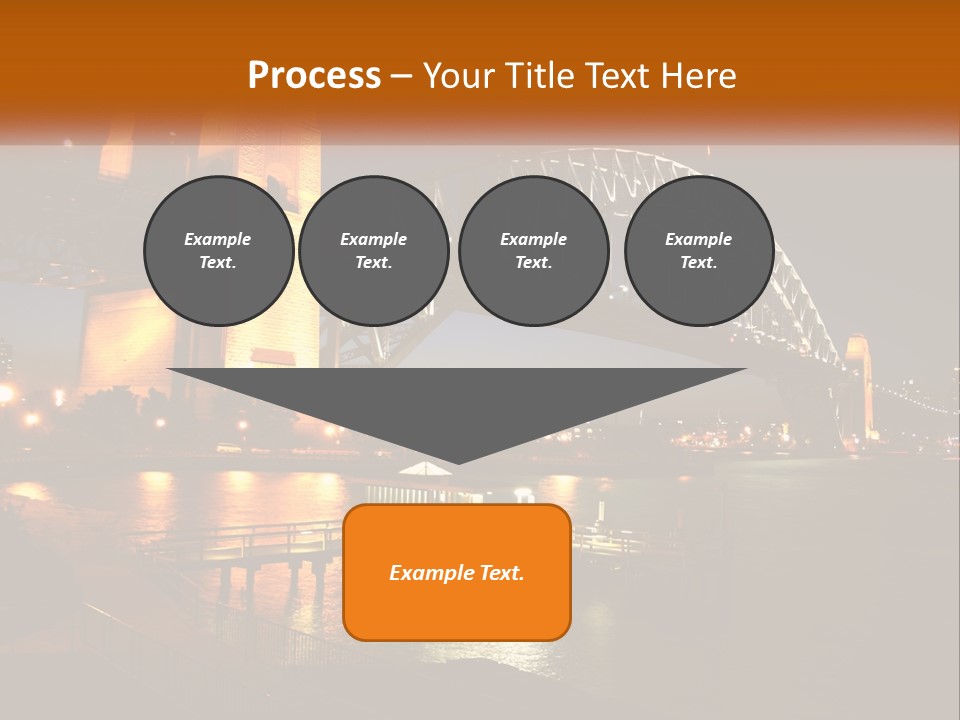 A Bridge Over A Body Of Water At Night PowerPoint Template