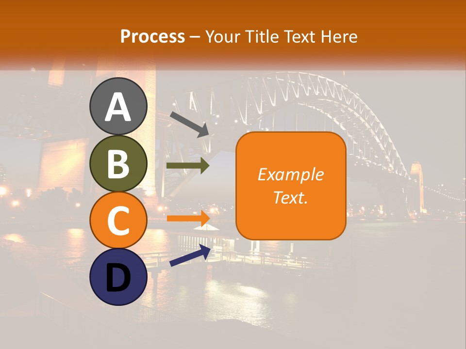 A Bridge Over A Body Of Water At Night PowerPoint Template