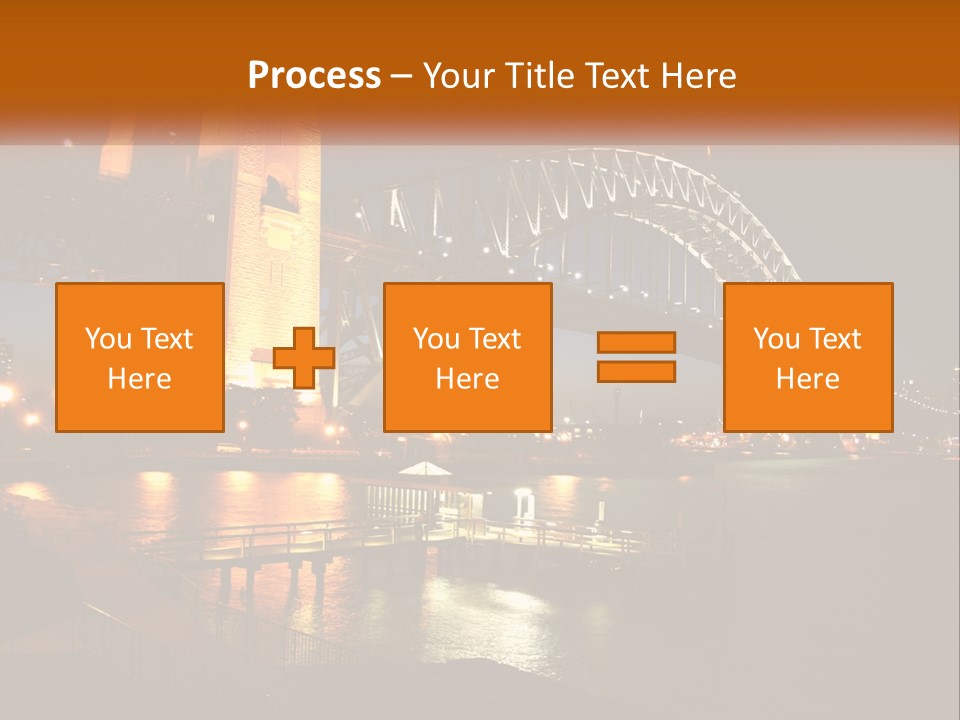 A Bridge Over A Body Of Water At Night PowerPoint Template