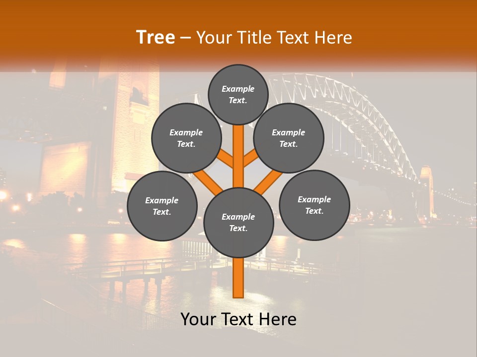 A Bridge Over A Body Of Water At Night PowerPoint Template