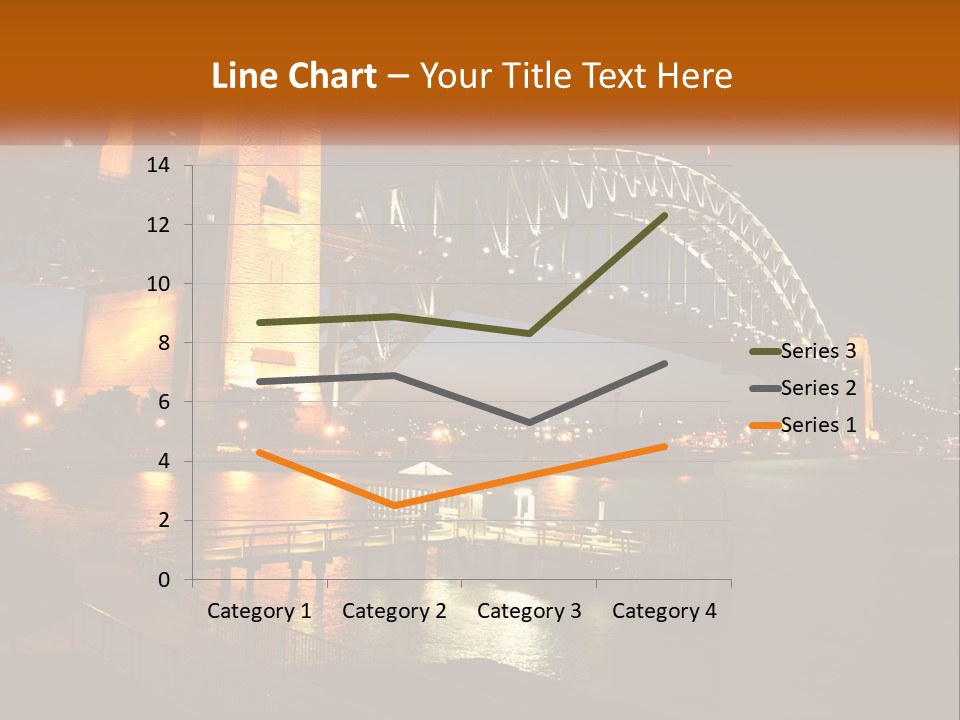 A Bridge Over A Body Of Water At Night PowerPoint Template