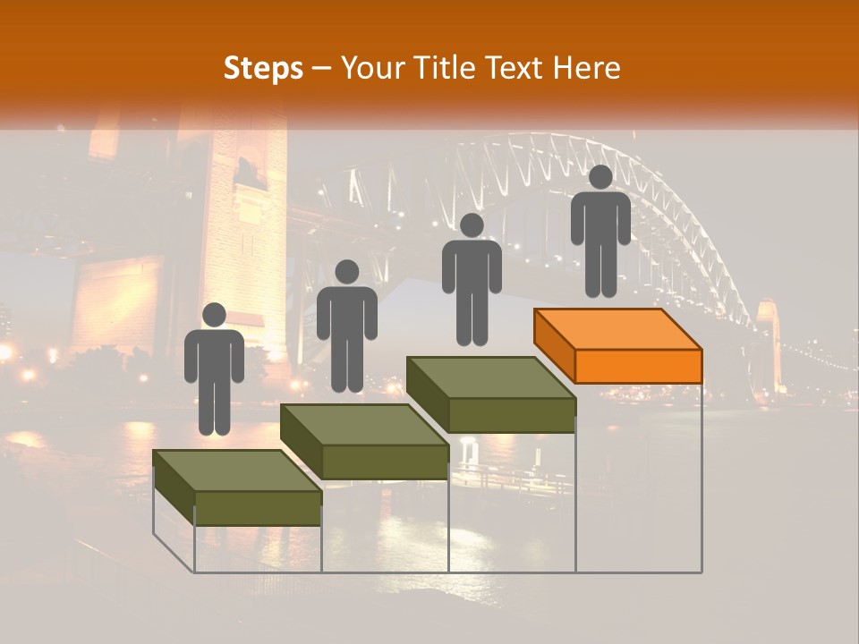 A Bridge Over A Body Of Water At Night PowerPoint Template