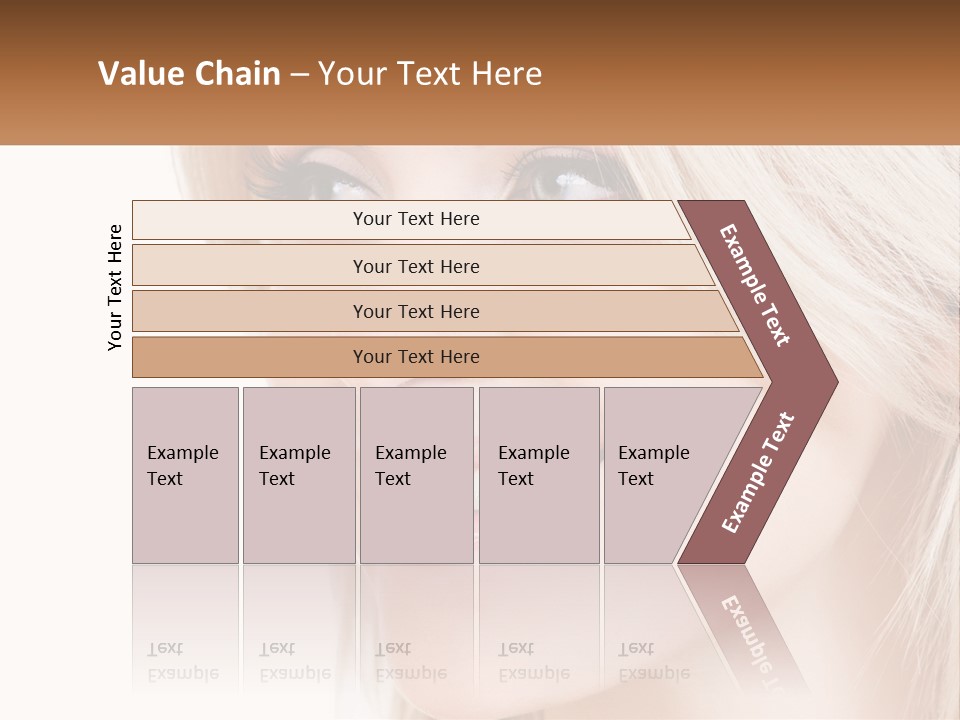 A Beautiful Blond Woman Smiling With A White Background PowerPoint Template