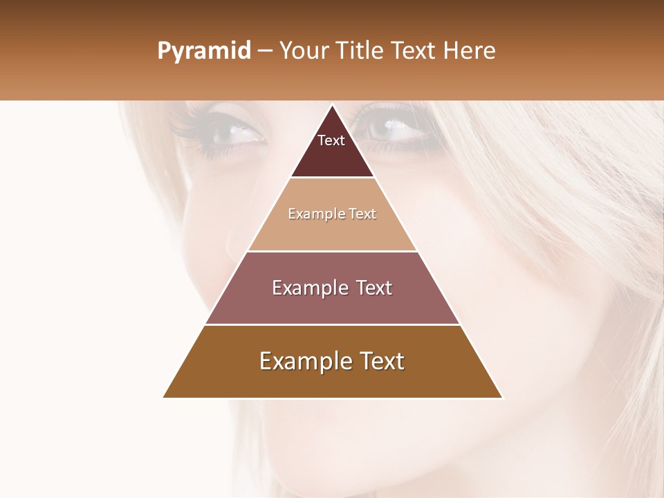 A Beautiful Blond Woman Smiling With A White Background PowerPoint Template