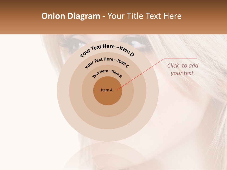 A Beautiful Blond Woman Smiling With A White Background PowerPoint Template