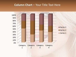 A Beautiful Blond Woman Smiling With A White Background PowerPoint Template