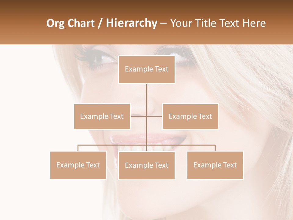 A Beautiful Blond Woman Smiling With A White Background PowerPoint Template