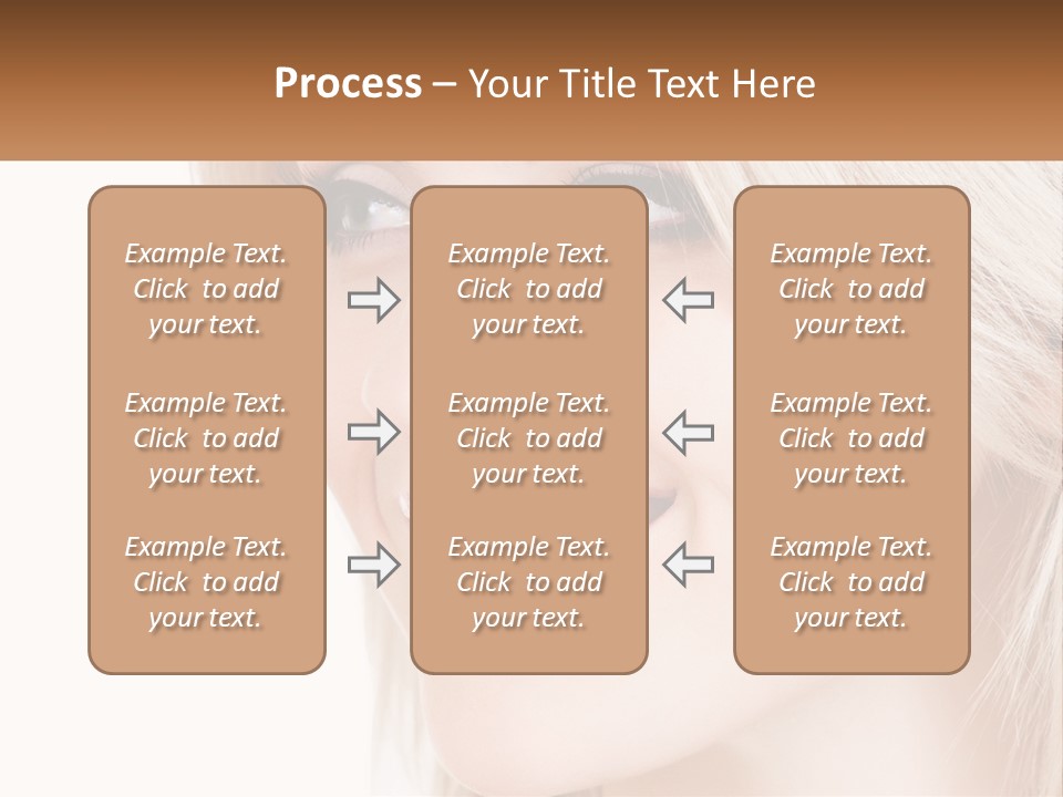 A Beautiful Blond Woman Smiling With A White Background PowerPoint Template