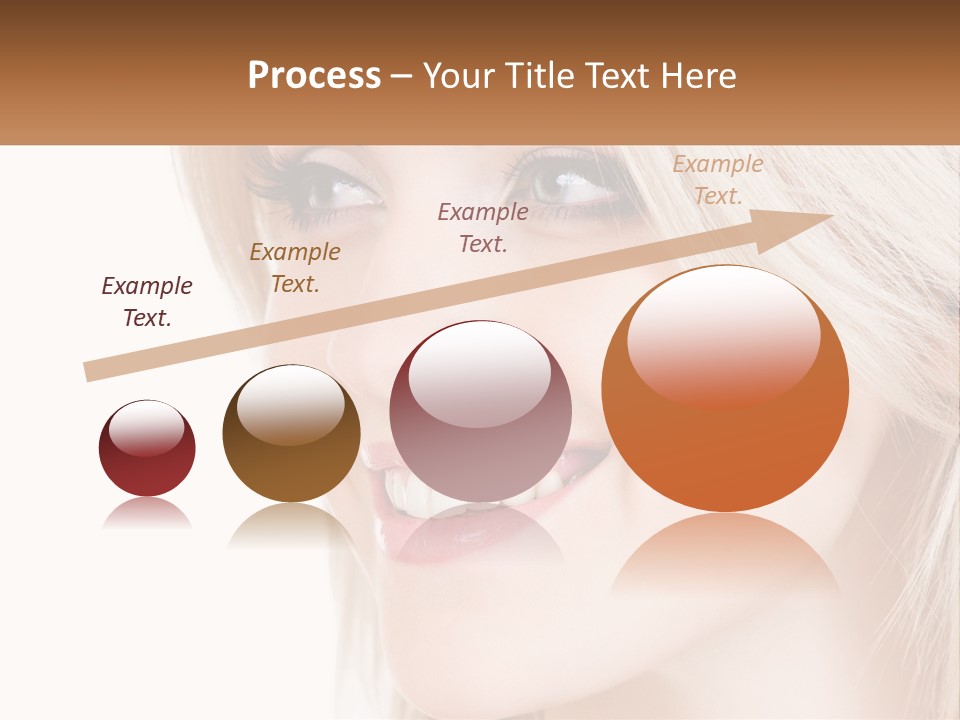 A Beautiful Blond Woman Smiling With A White Background PowerPoint Template