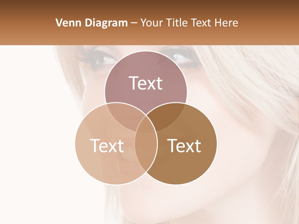 A Beautiful Blond Woman Smiling With A White Background PowerPoint Template