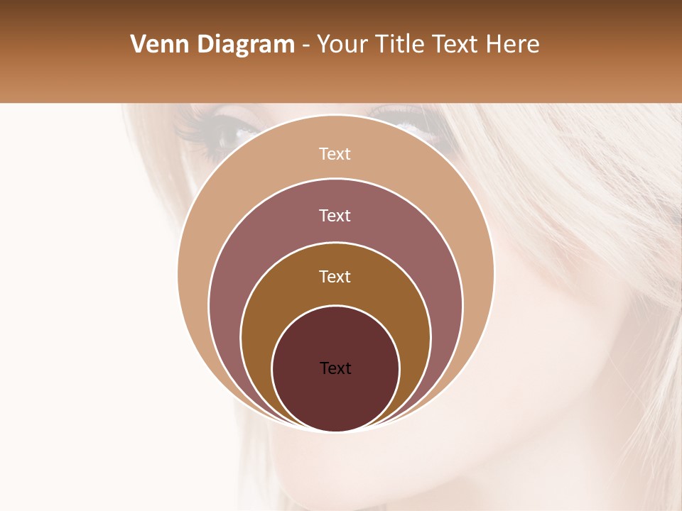 A Beautiful Blond Woman Smiling With A White Background PowerPoint Template