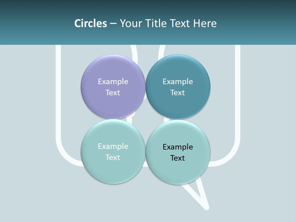 A Speech Bubble With Two Faces In It PowerPoint Template