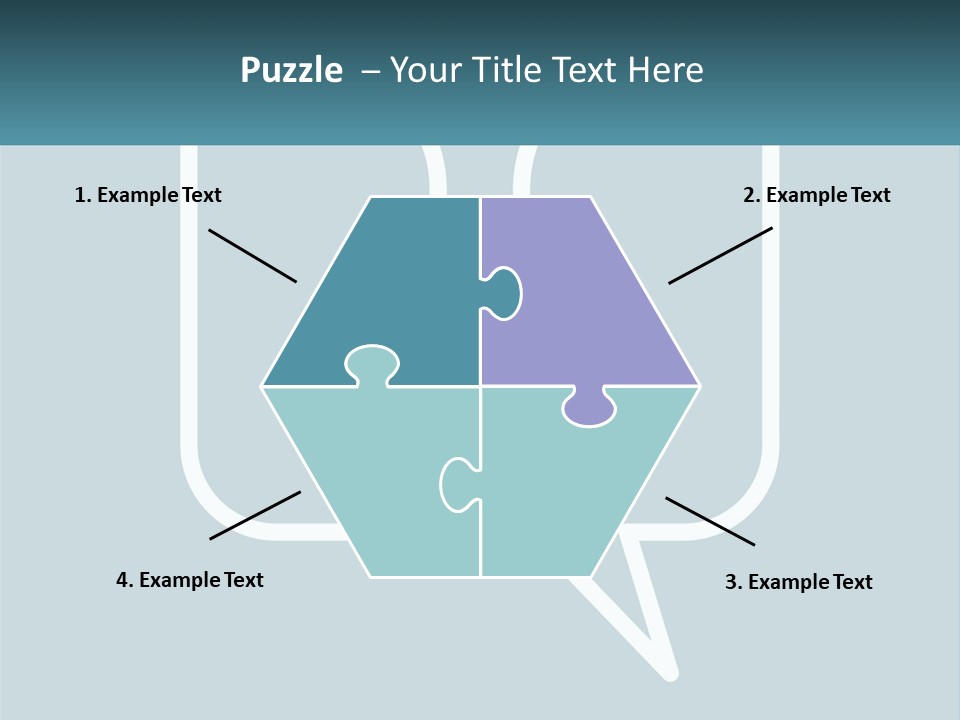A Speech Bubble With Two Faces In It PowerPoint Template