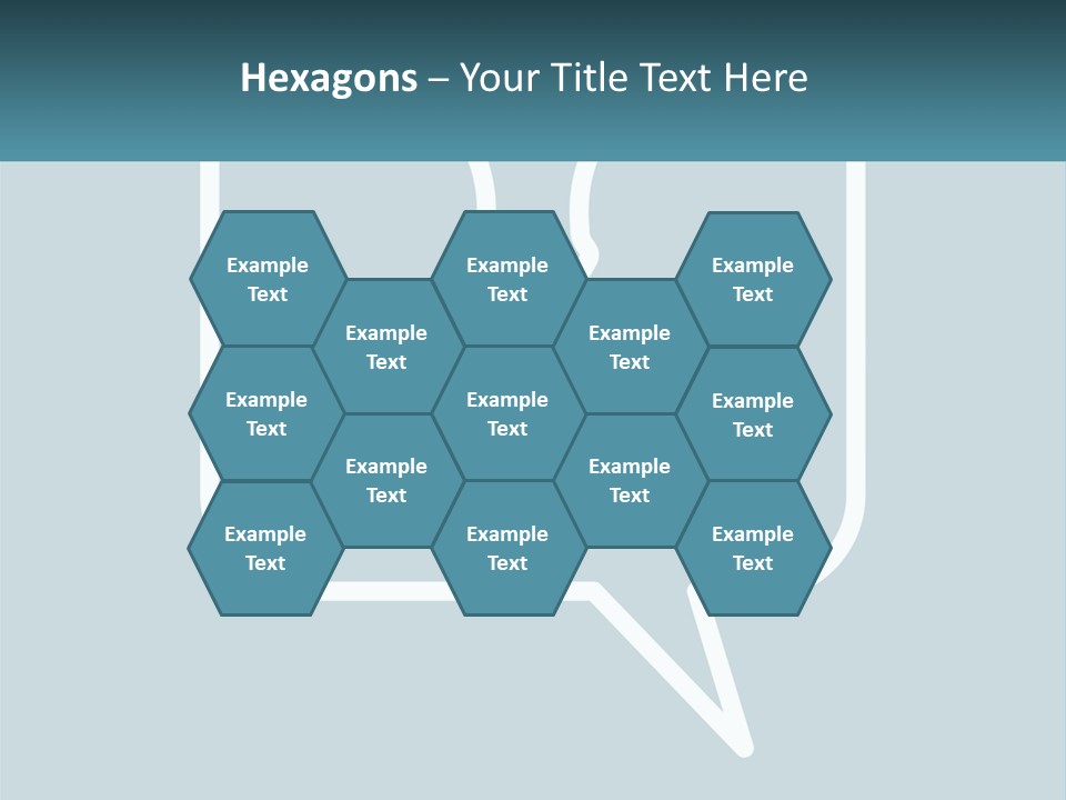 A Speech Bubble With Two Faces In It PowerPoint Template