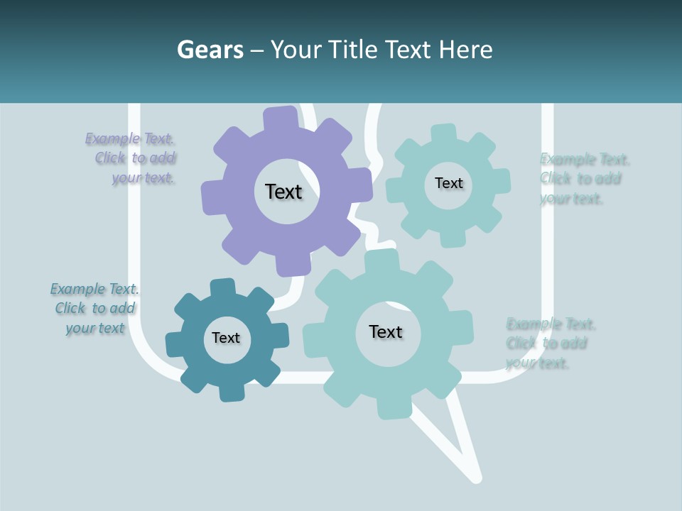 A Speech Bubble With Two Faces In It PowerPoint Template