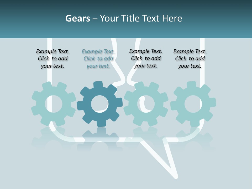 A Speech Bubble With Two Faces In It PowerPoint Template