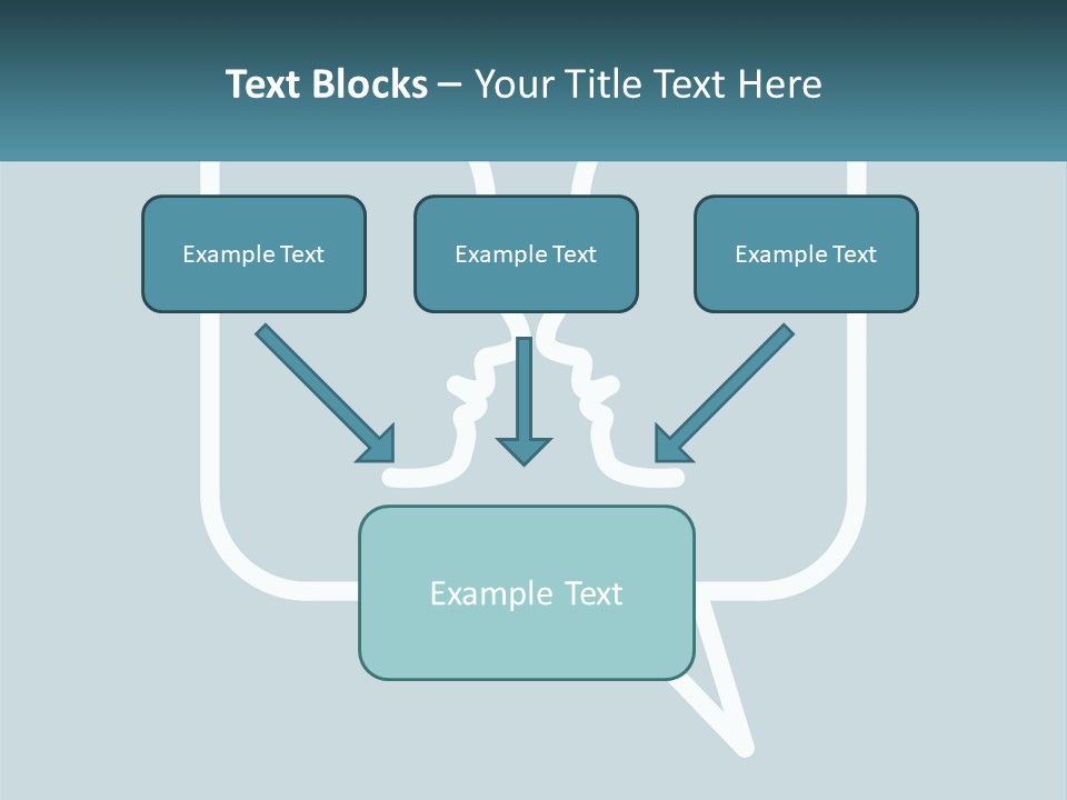 A Speech Bubble With Two Faces In It PowerPoint Template