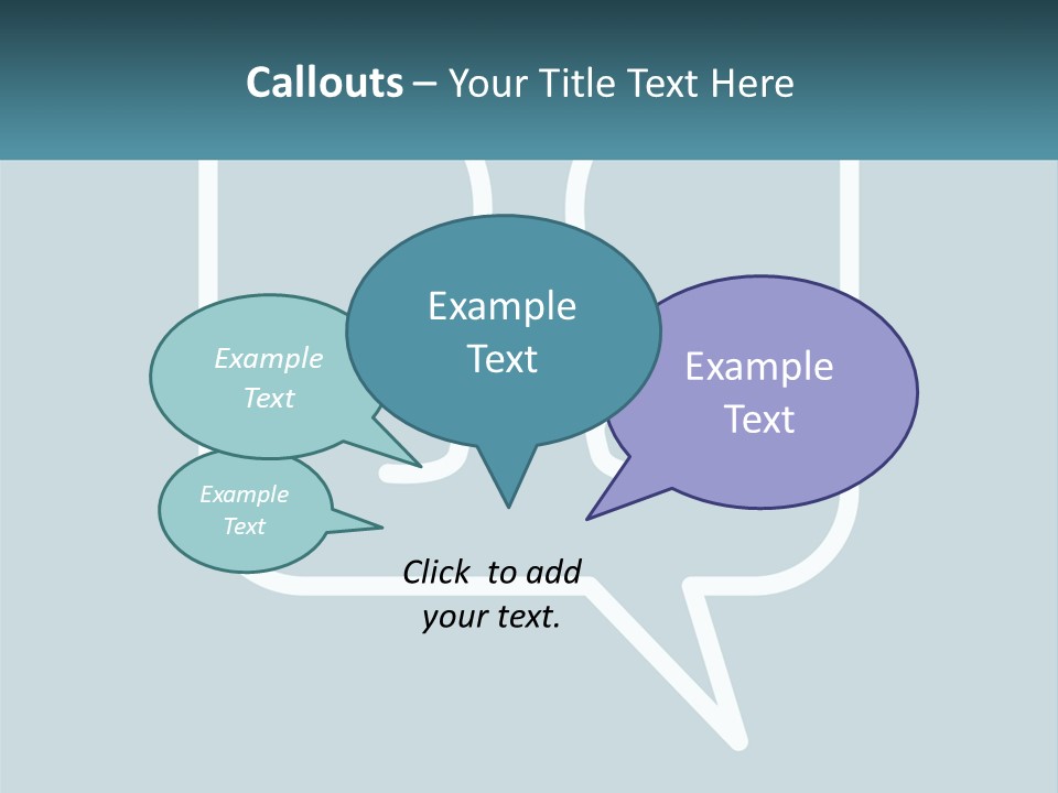 A Speech Bubble With Two Faces In It PowerPoint Template