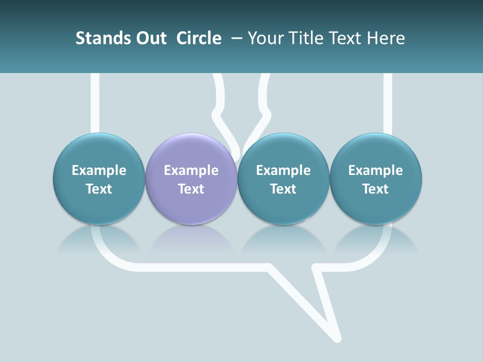 A Speech Bubble With Two Faces In It PowerPoint Template